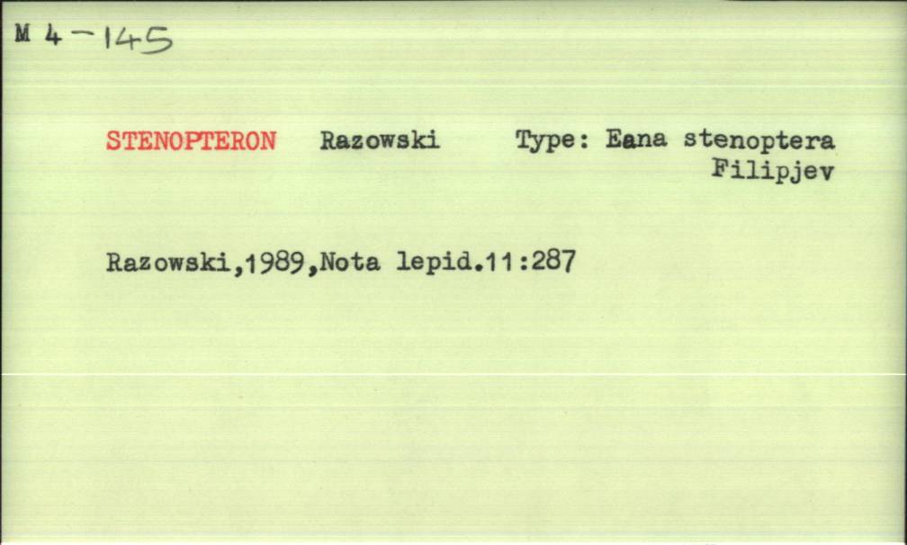 front of card